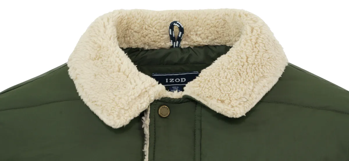 IZOD Men's Sherpa-Collar Winter Jacket