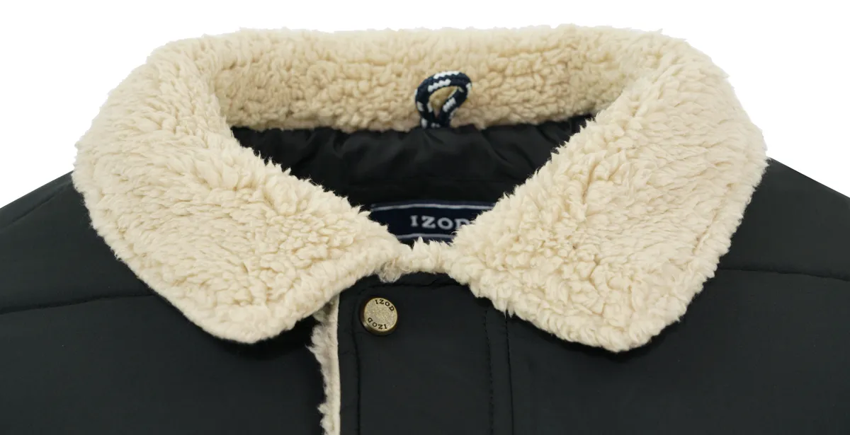 IZOD Men's Sherpa-Collar Winter Jacket