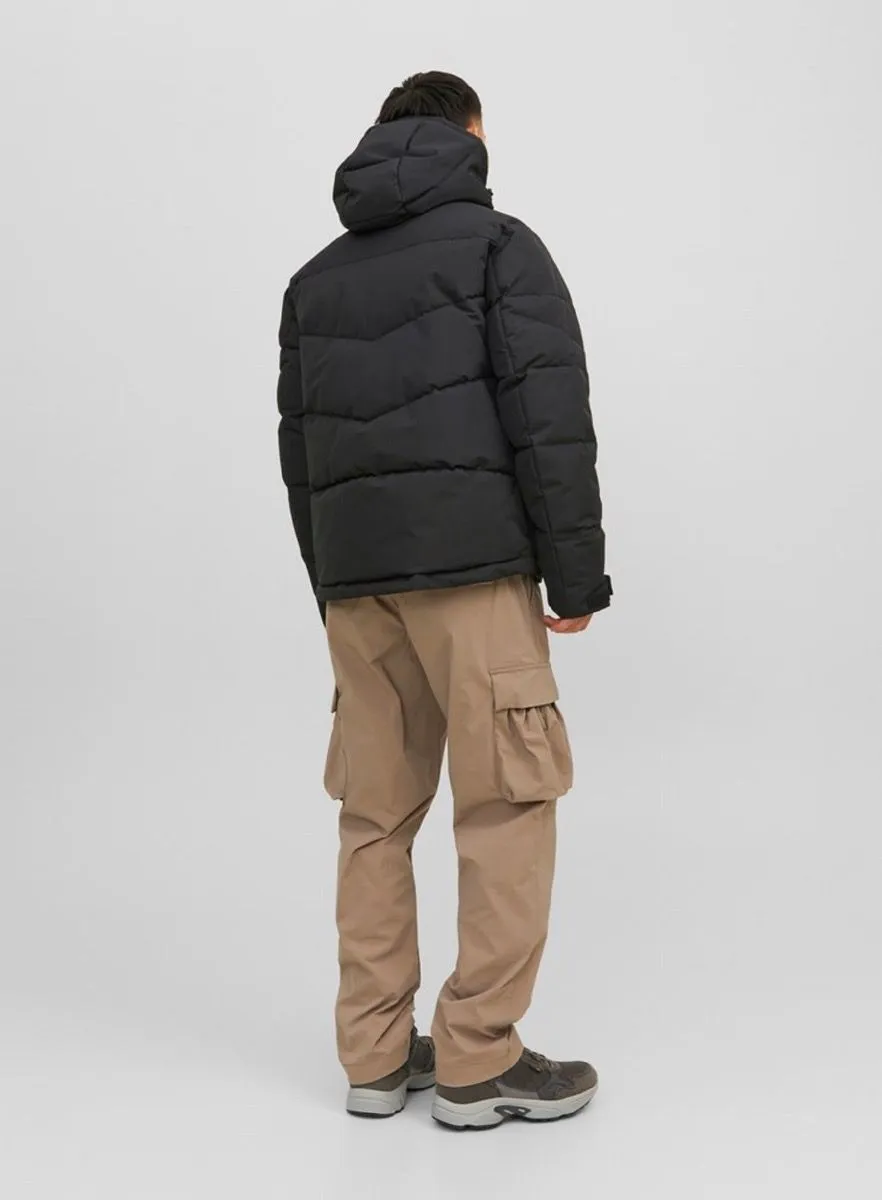 Jack & Jones Otis Hybrid Puffer Jacket in Black