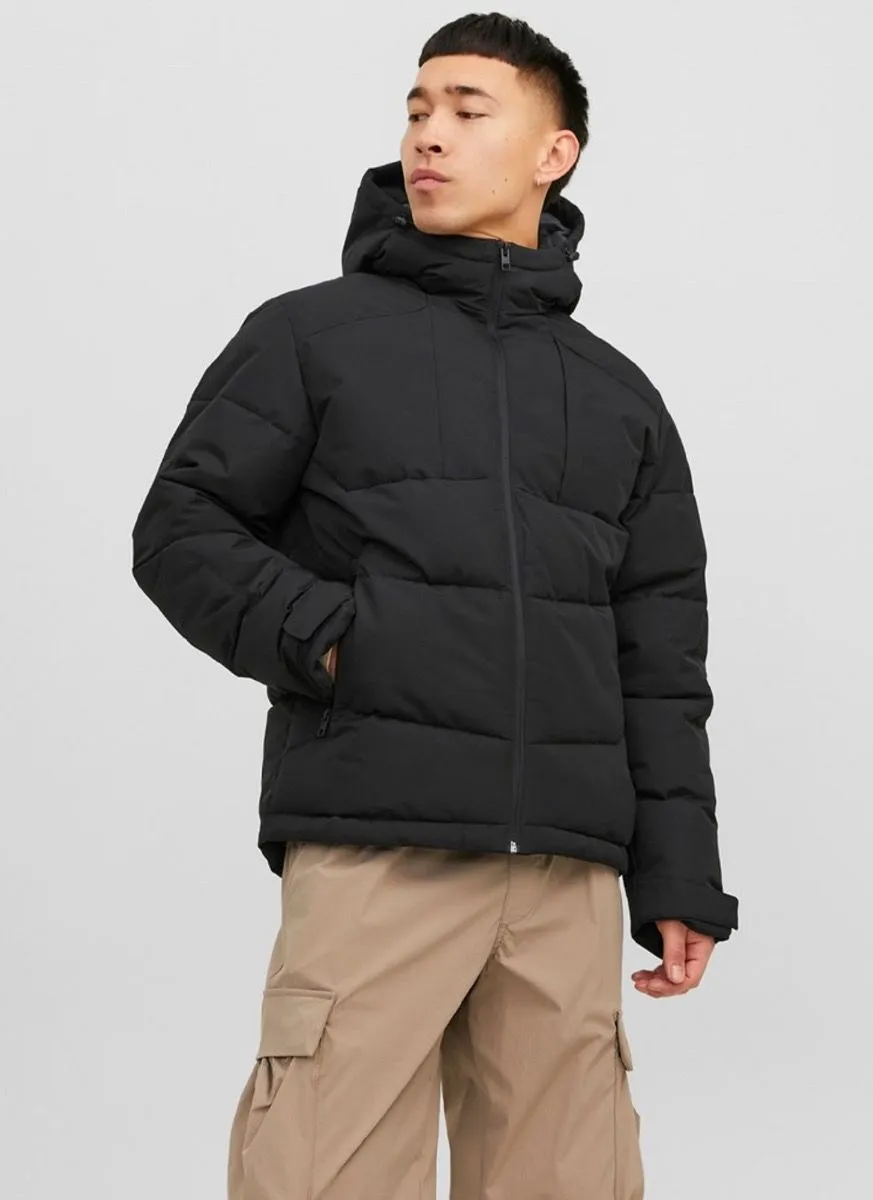 Jack & Jones Otis Hybrid Puffer Jacket in Black