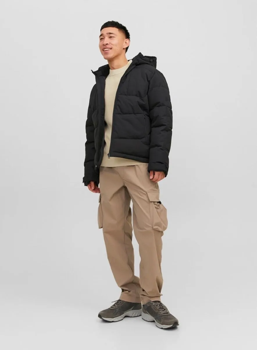 Jack & Jones Otis Hybrid Puffer Jacket in Black