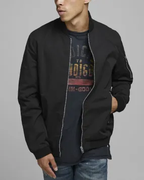 Jack & Jones Rush Bomber Jacket in Black