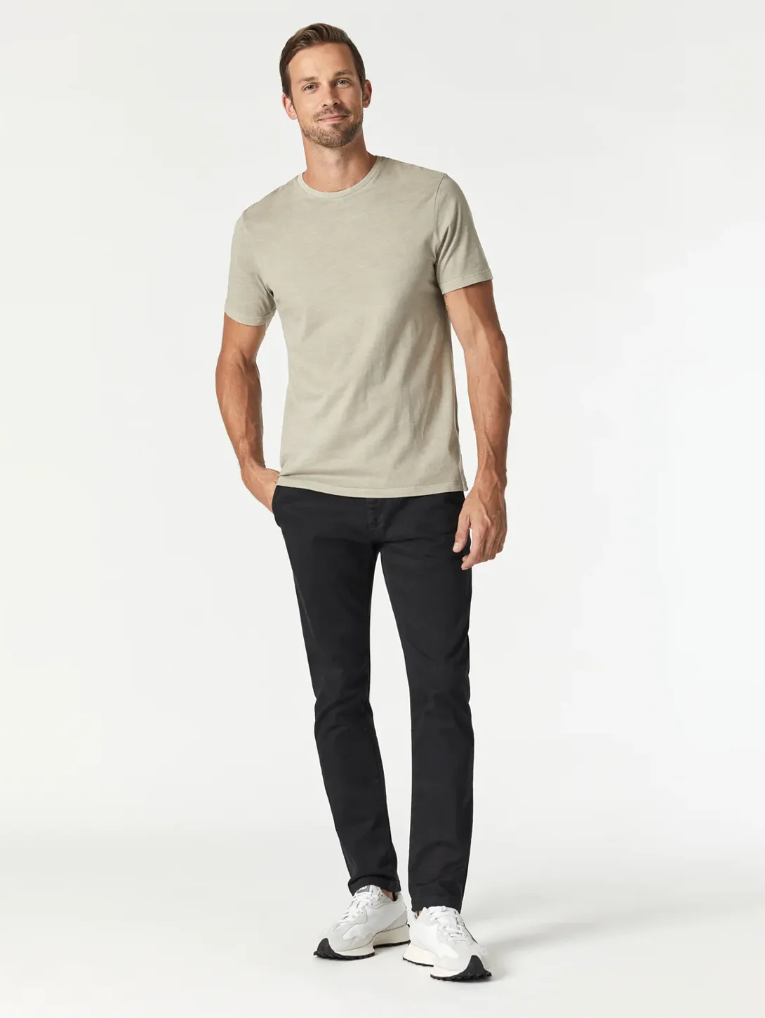 Black Sateen Twill JohnnySlim Chino Pant