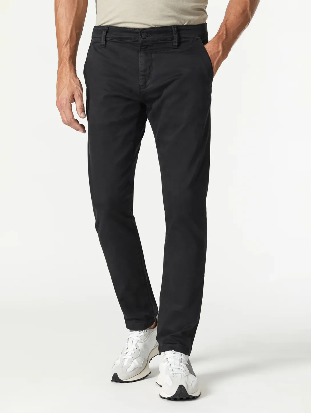 Black Sateen Twill JohnnySlim Chino Pant