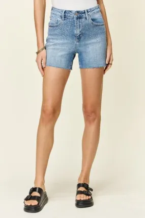 Judy Blue High Waist Rhinestone Shorts