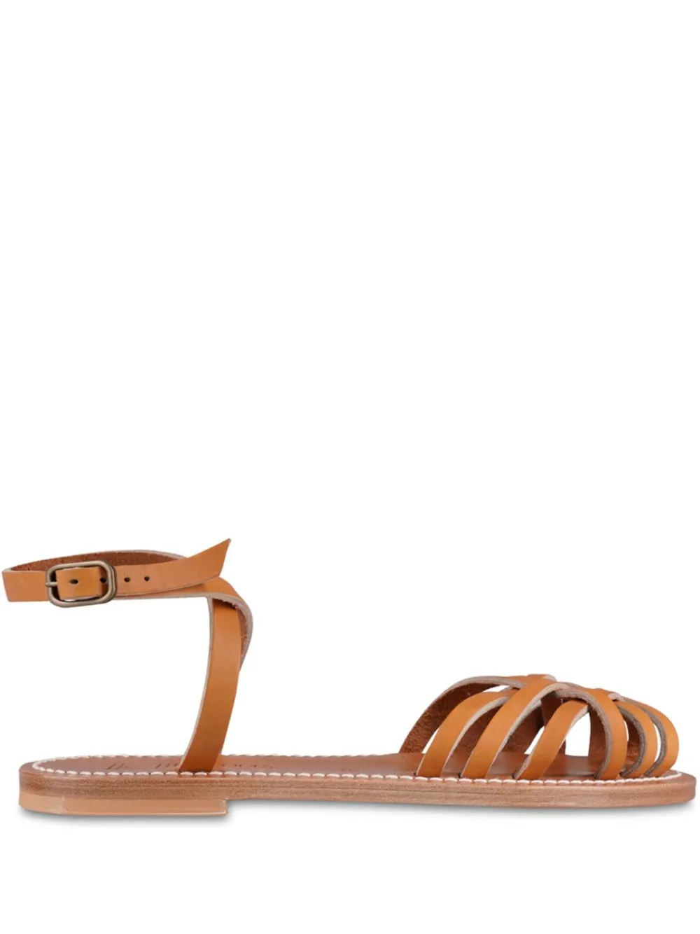 K. Jacques Brown Leather Sandals