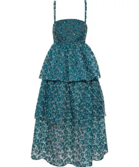 Karolina Ozolinsiute Women's Blue Organza Backless Dress