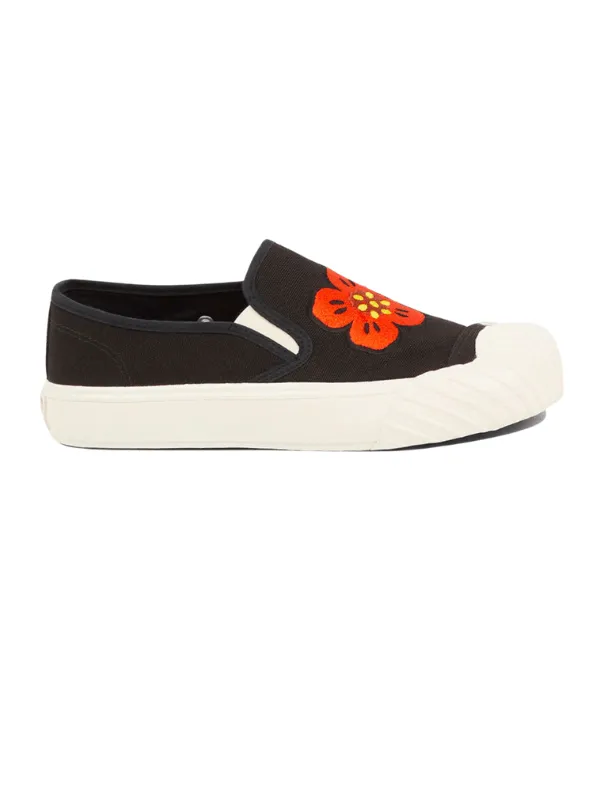 Kenzo Black Flower Logo Sneaker.