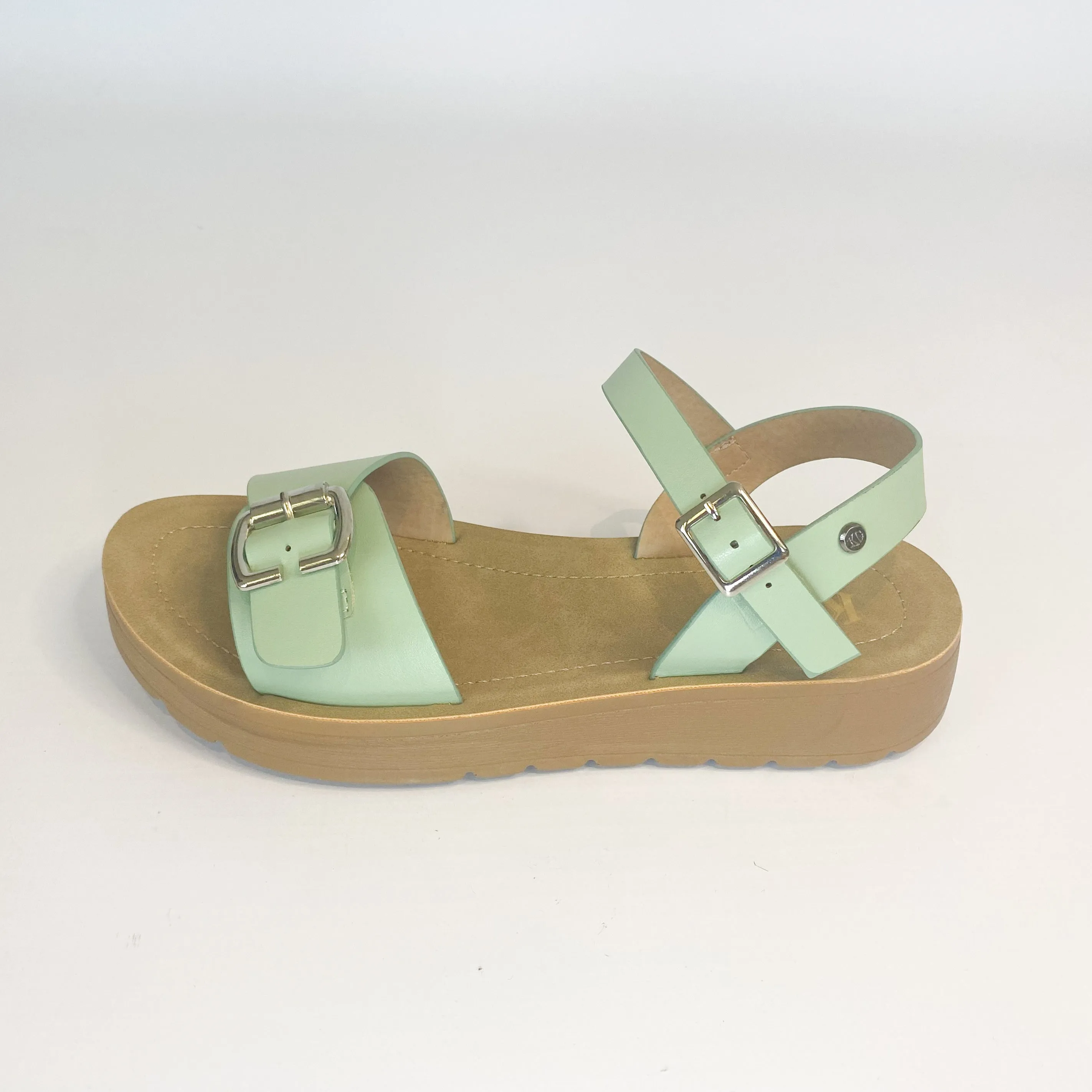 KG sage buckle strap sandal - KG sage sandals - KG buckle strap sandals