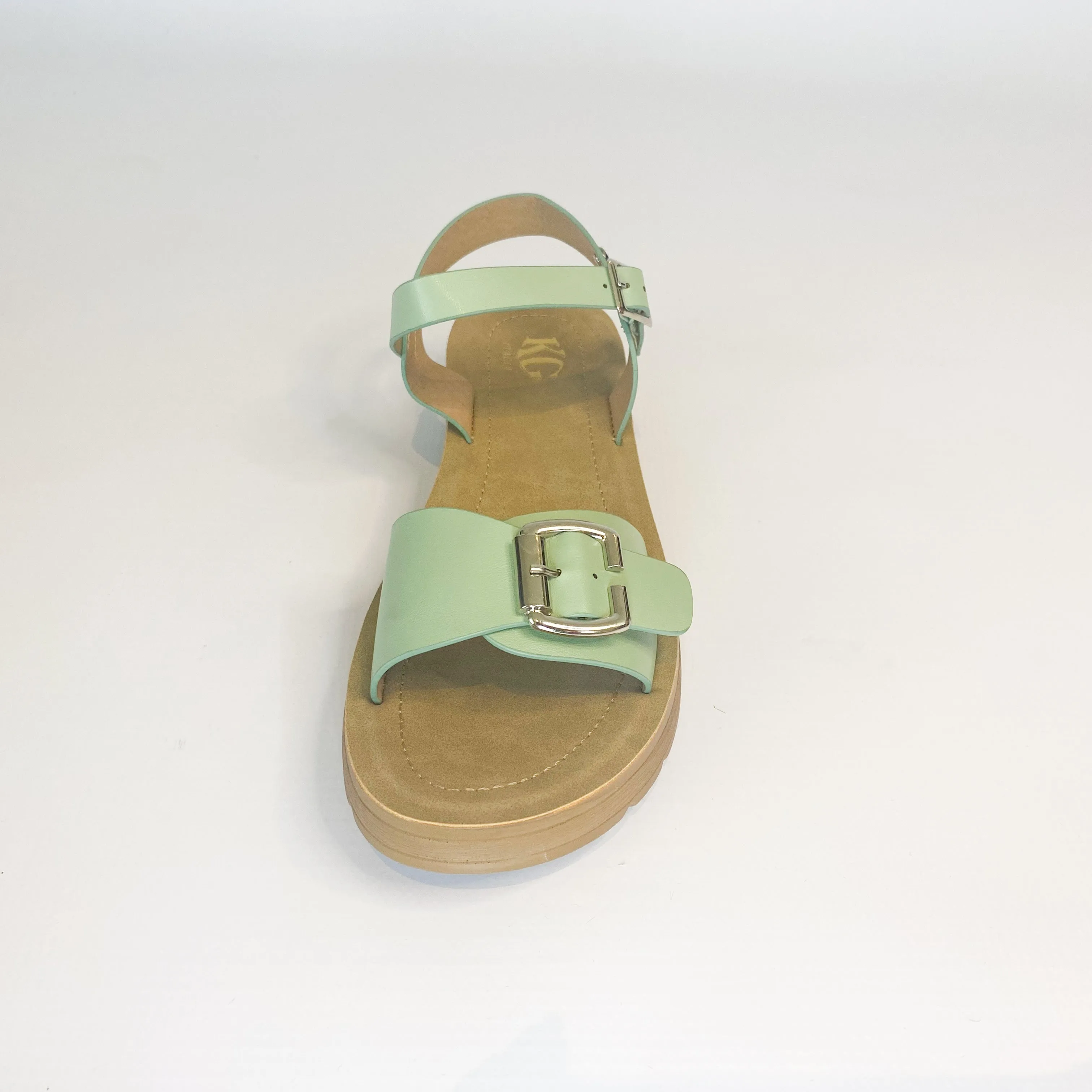 KG sage buckle strap sandal - KG sage sandals - KG buckle strap sandals