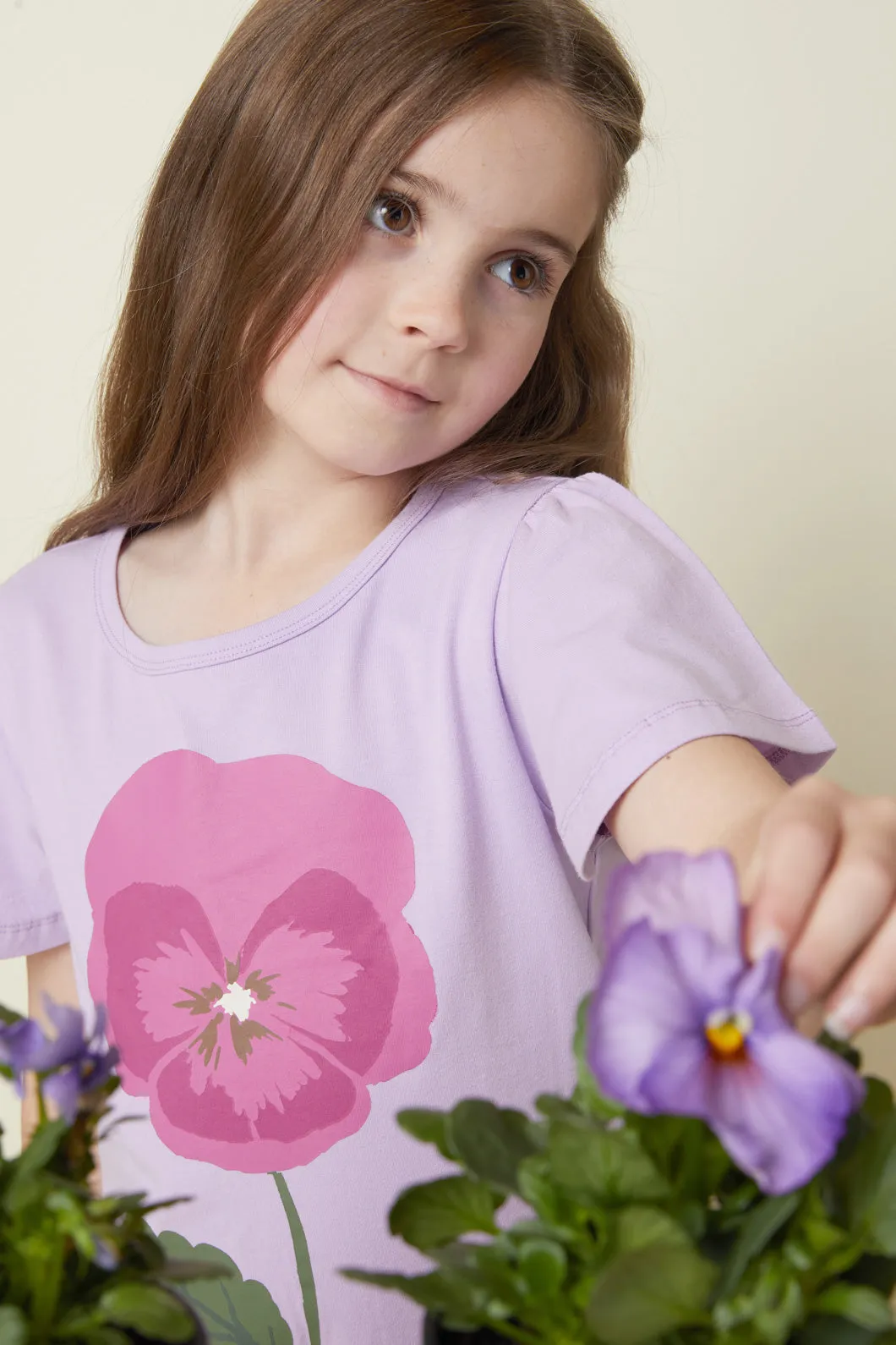 Kids Floral Frill T-Shirt