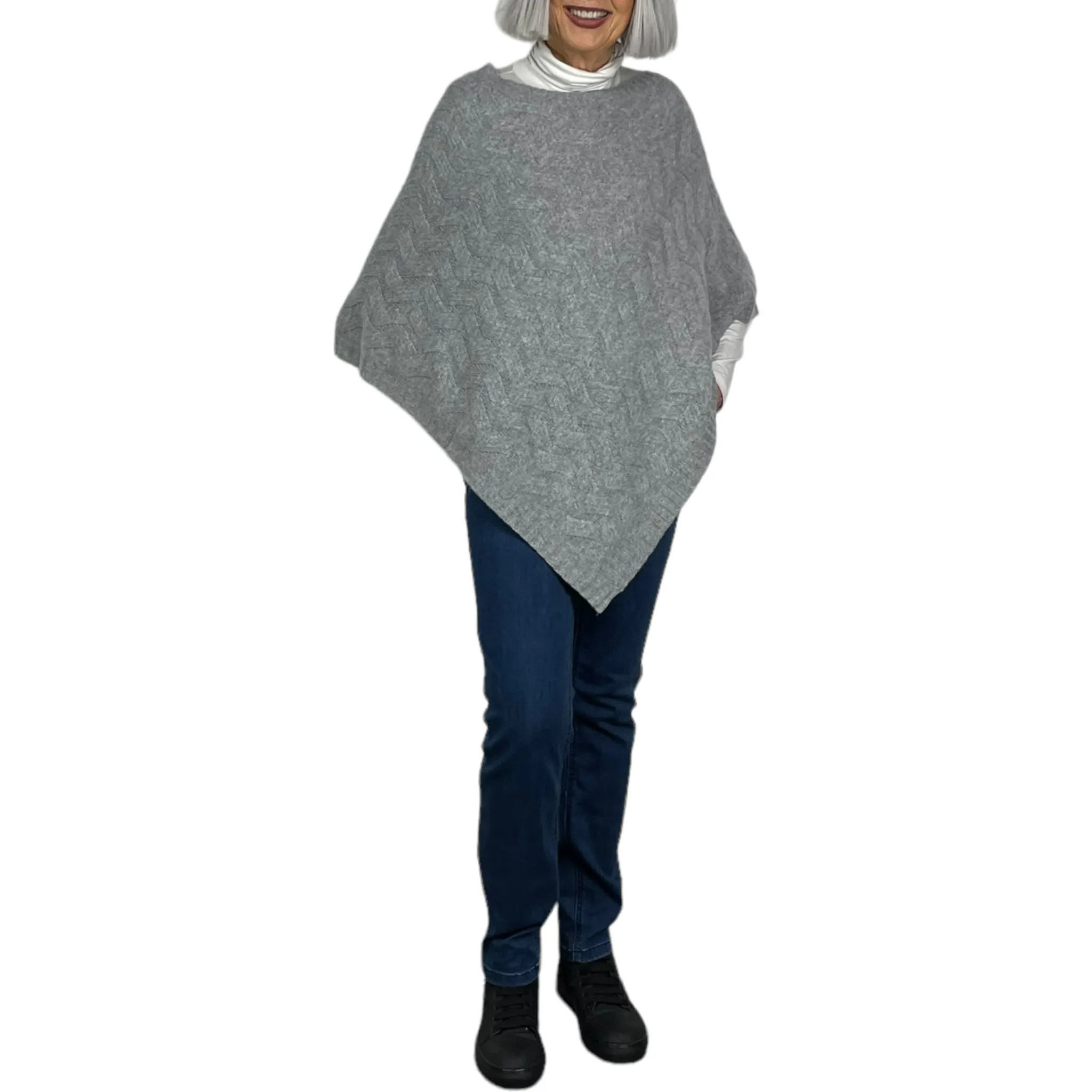 knit cable poncho