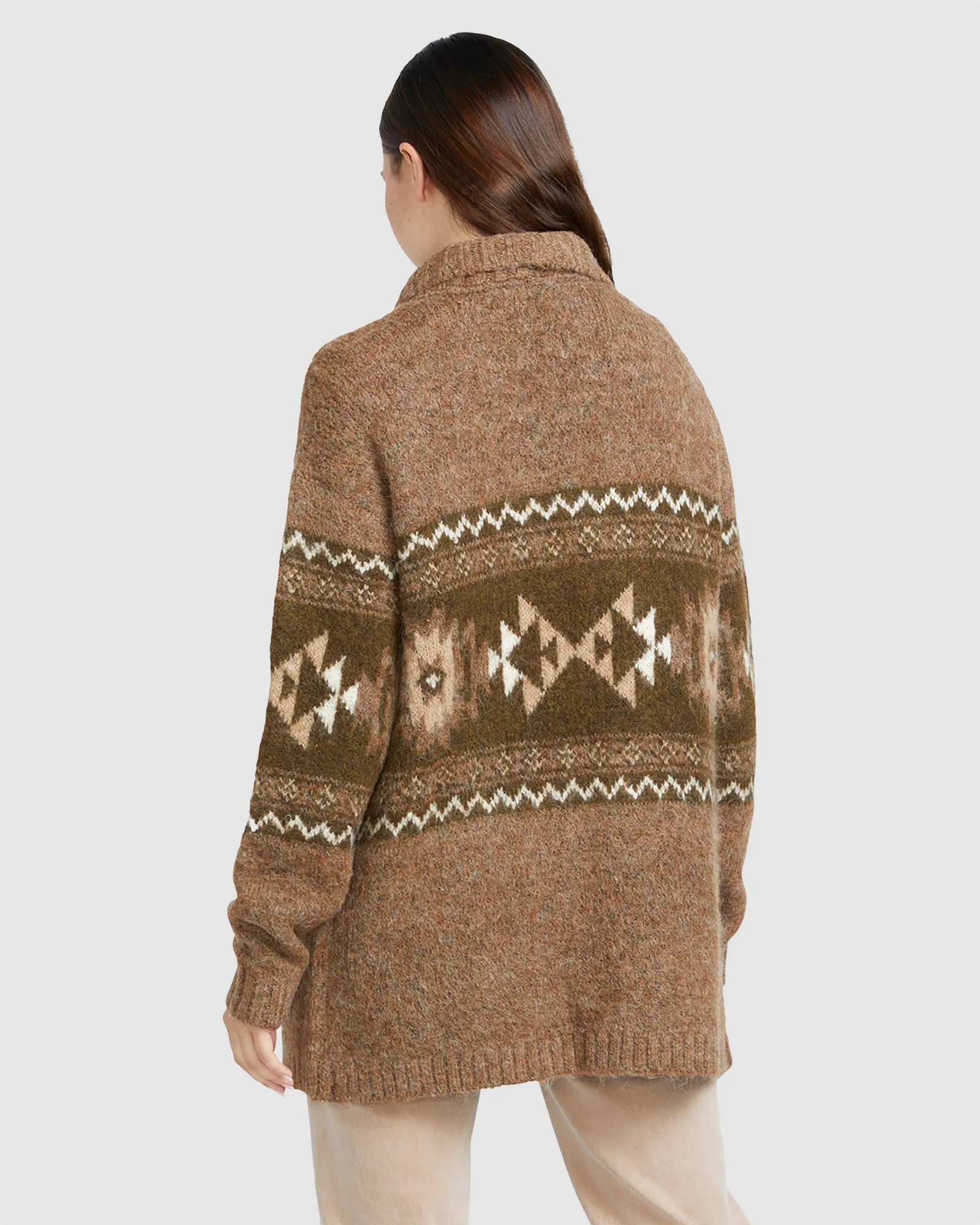 Knit Sweater with Abstract Pattern