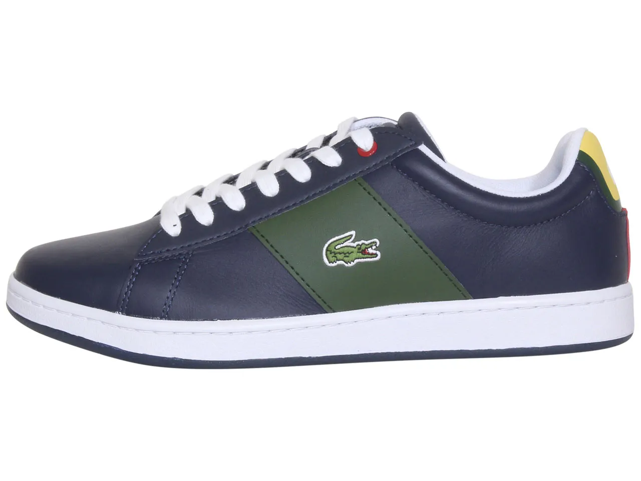 Lacoste Men's Carnaby-EVO-0722-3 Sneakers Low-Top Shoes Navy/Green Sz: 8