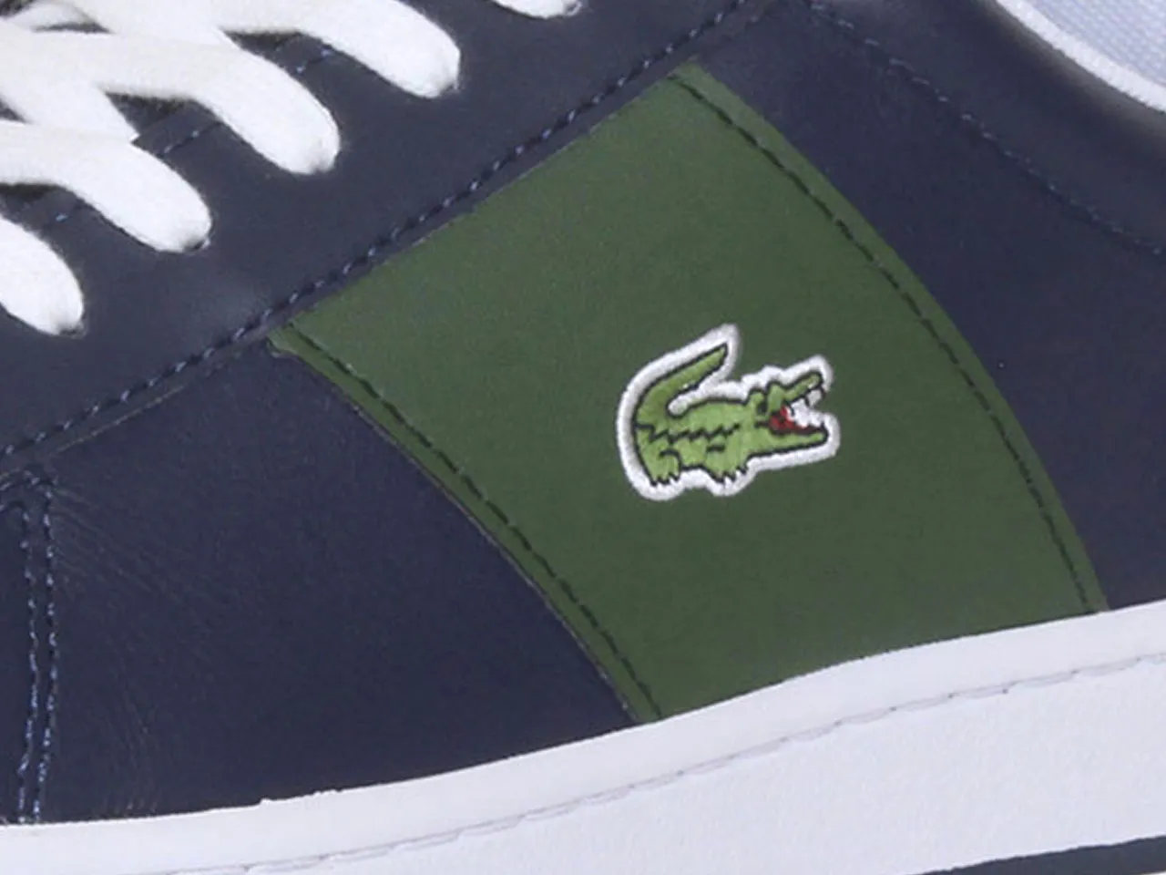 Lacoste Men's Carnaby-EVO-0722-3 Sneakers Low-Top Shoes Navy/Green Sz: 8