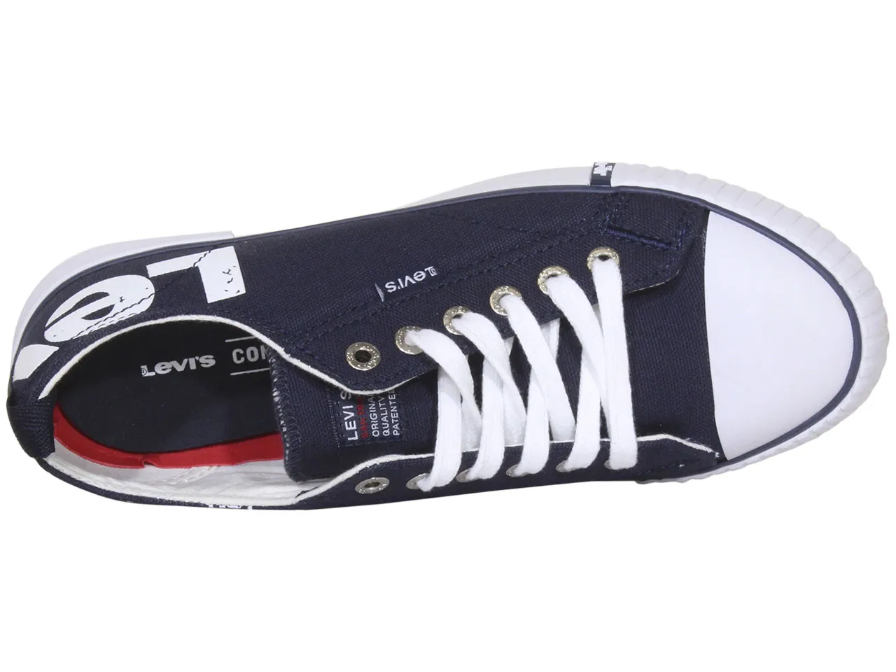 Levis Women's Anika-Logo-CVS Sneakers Low-Top Shoes Navy Sz: 8