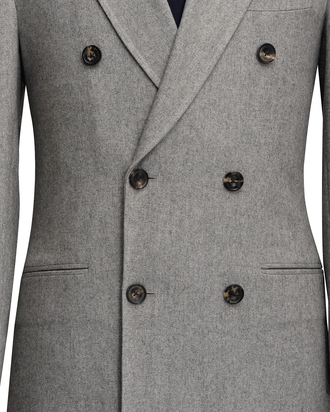 Light Grey Recycled Wool Over Coat