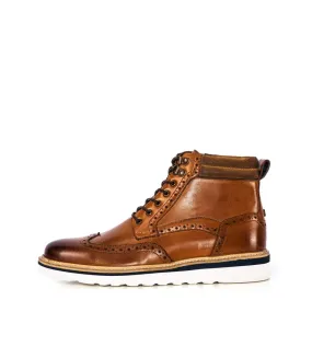 Linton 2.0 Tan Brogue Boot