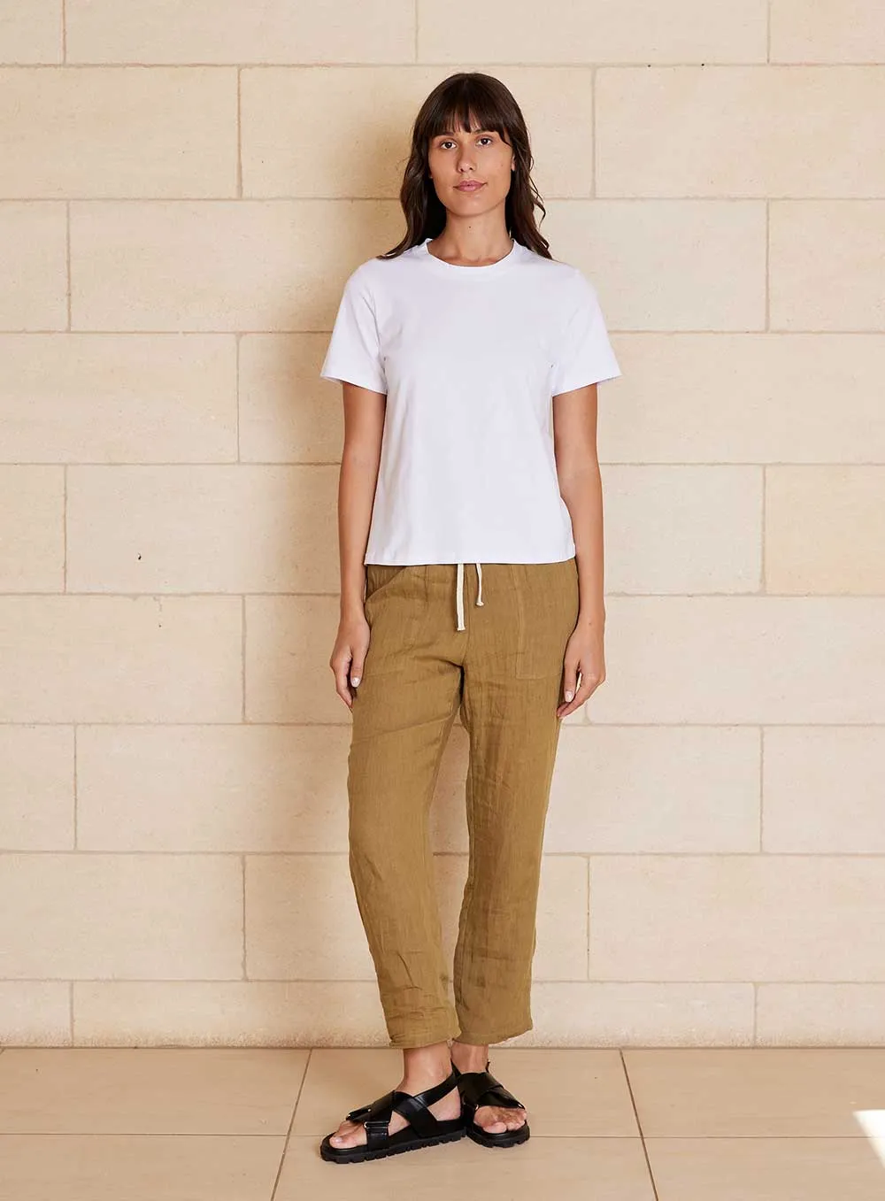 Green Linen Pants