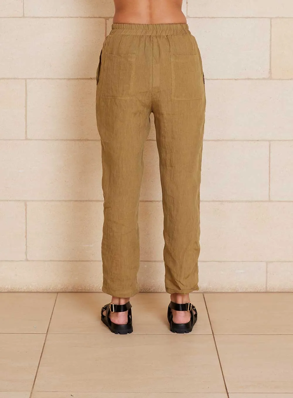 Green Linen Pants