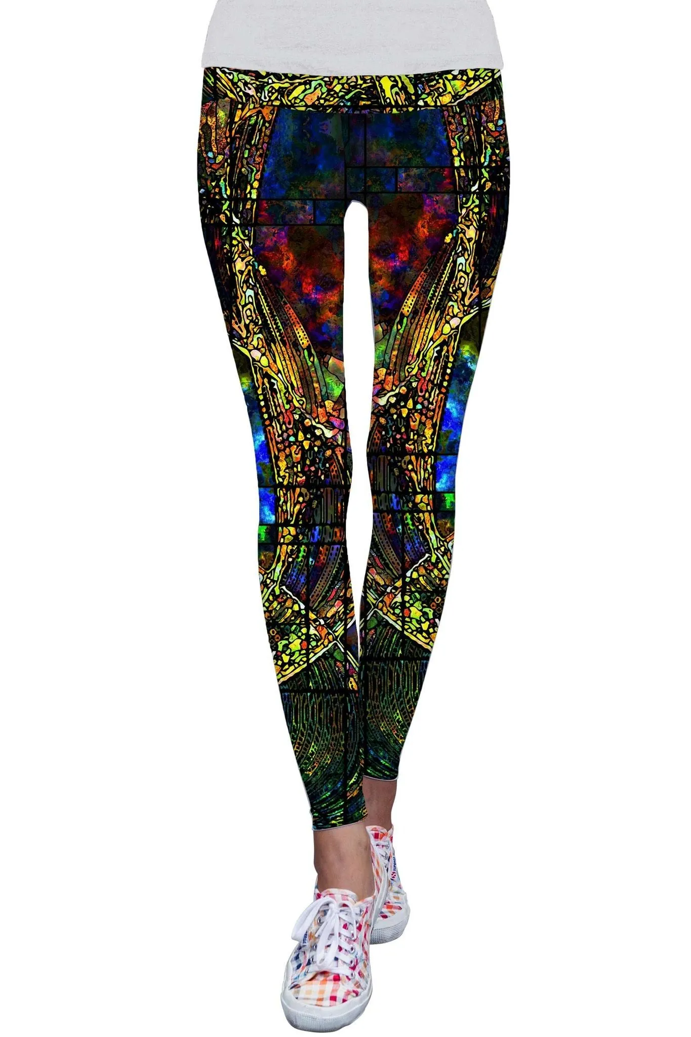 Lucy Women's Printed Performance Leggings, Merry Dancers