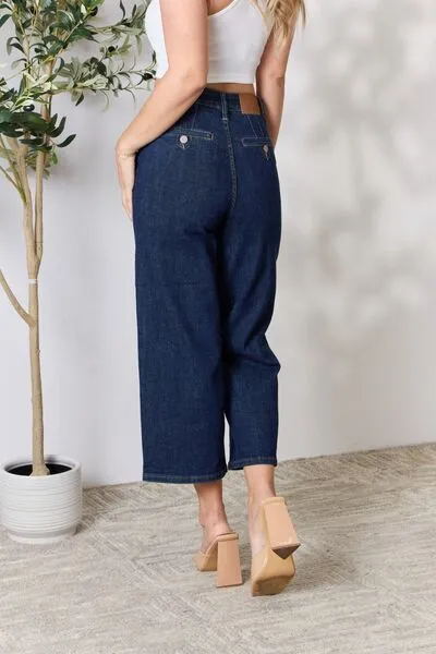 Lydia Cropped Wide Leg High Waist Jeans