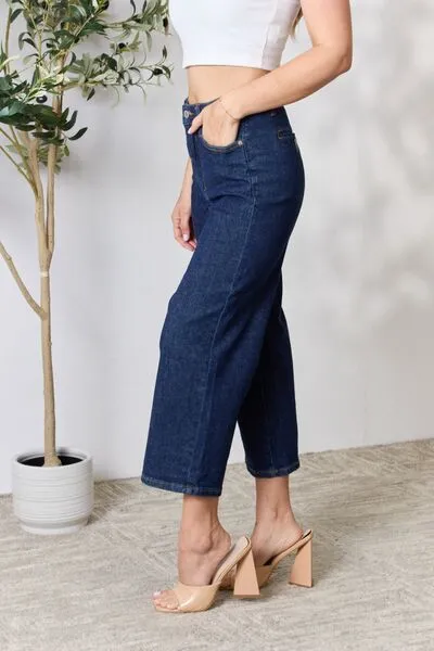 Lydia Cropped Wide Leg High Waist Jeans