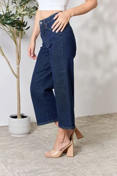 Lydia Cropped Wide Leg High Waist Jeans