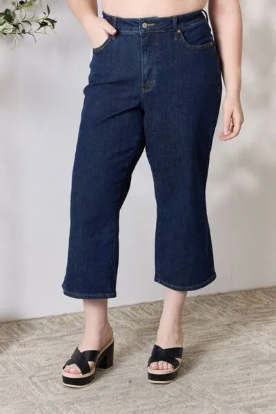 Lydia Cropped Wide Leg High Waist Jeans