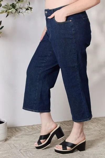 Lydia Cropped Wide Leg High Waist Jeans