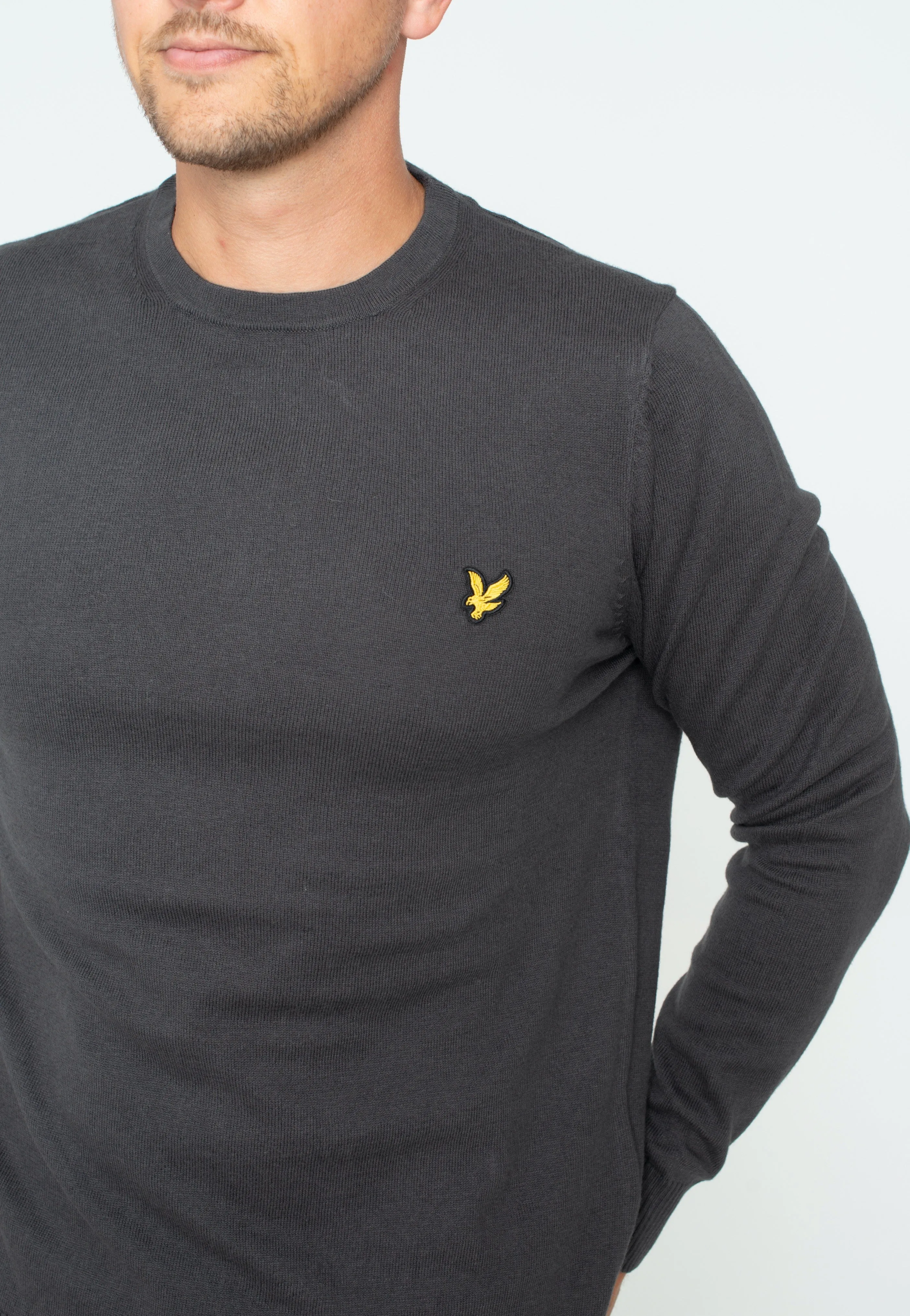 Lyle & Scott - Cotton Merino Gunmetal Sweater - Best Price, Top Quality - Buy Now