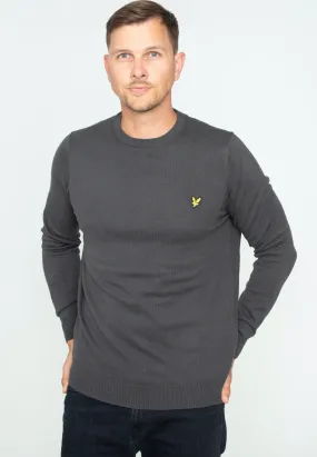 Lyle & Scott - Cotton Merino Gunmetal Sweater - Best Price, Top Quality - Buy Now