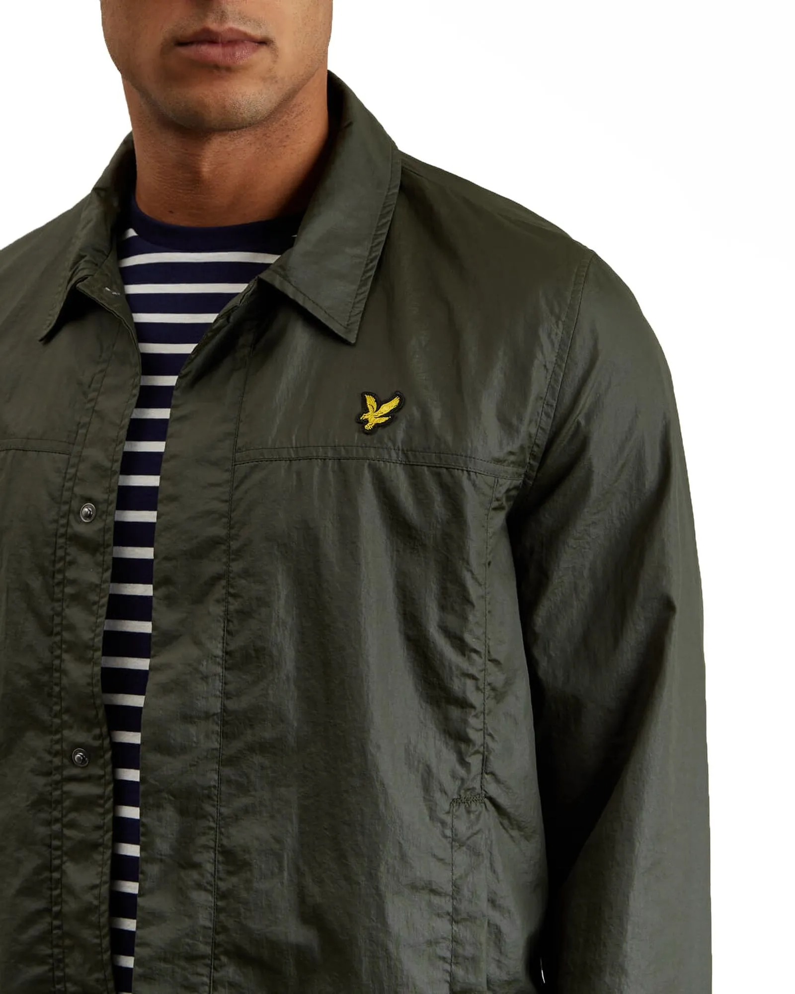 Lyle & Scott Zip Through Coach Jacket Dark Sage