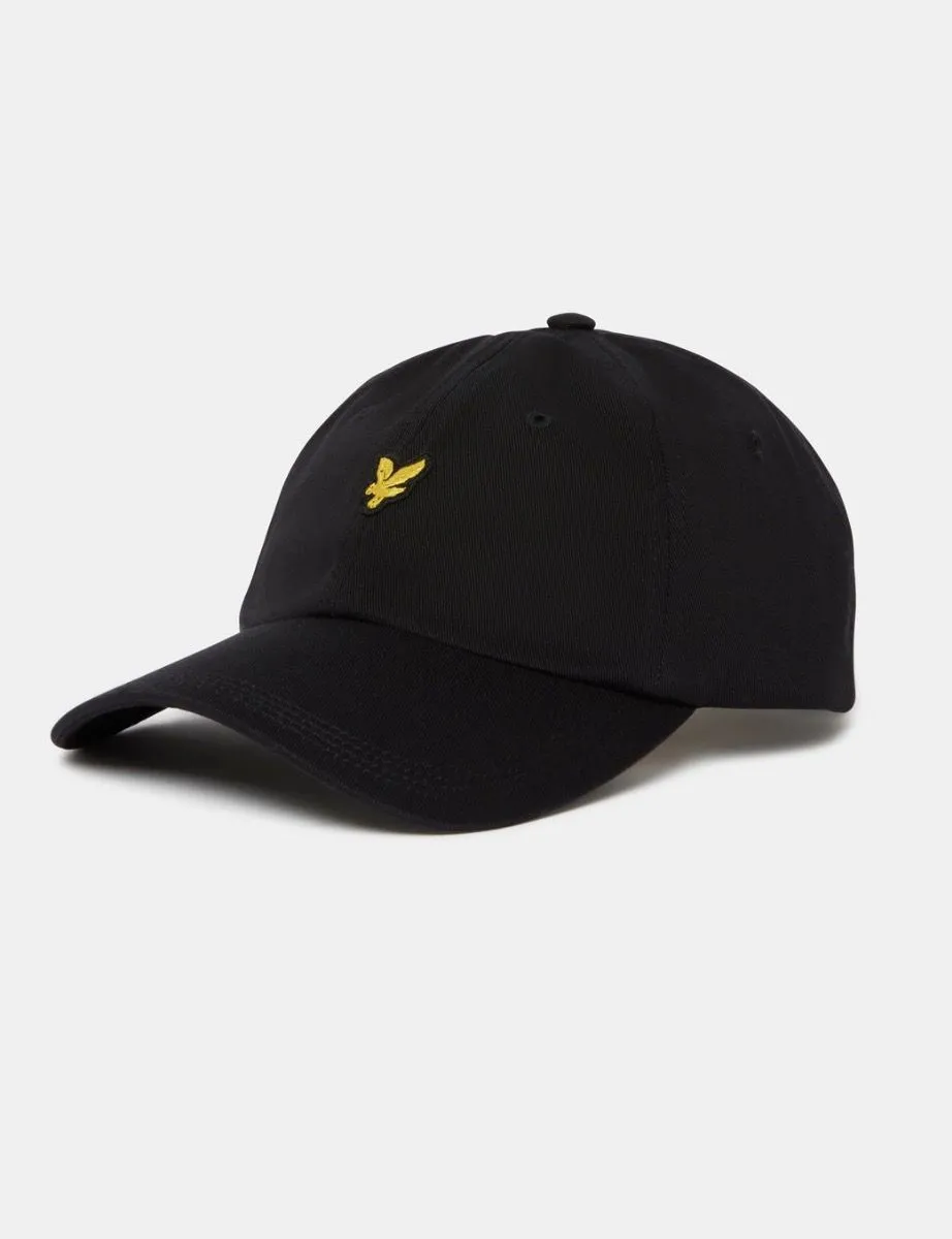 Lyle & Scott Cotton Baseball Cap in Jet Black