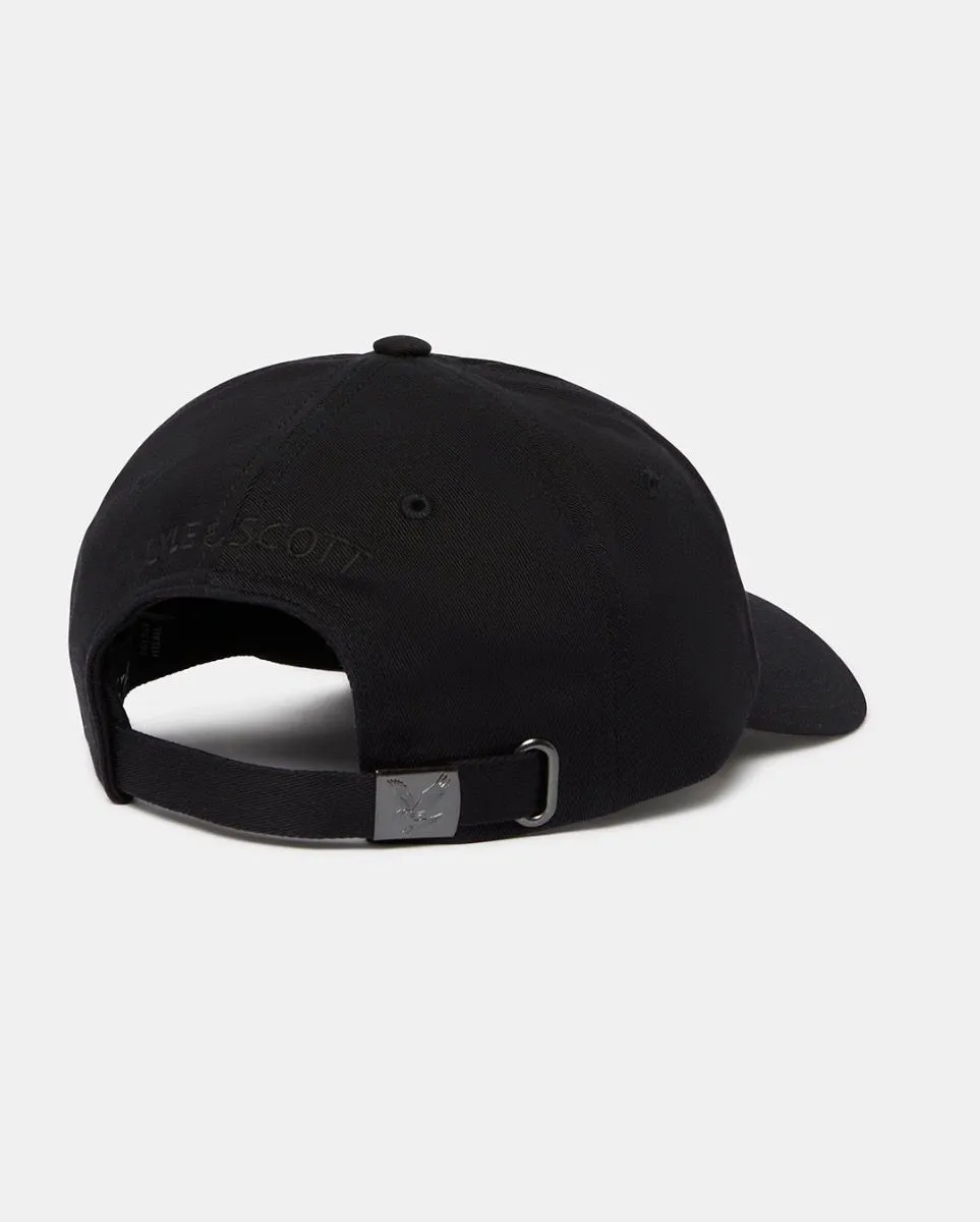 Lyle & Scott Cotton Baseball Cap in Jet Black