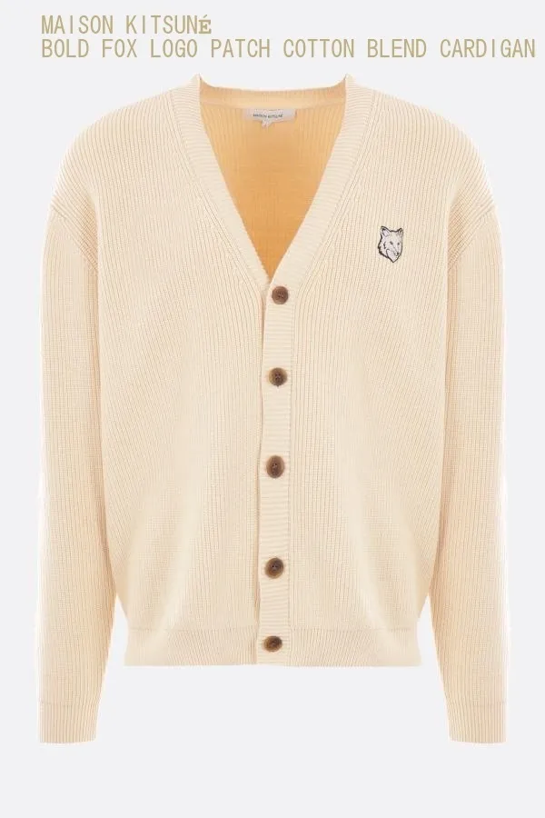 Maison Kitsune Cotton Cardigans with Logo Design