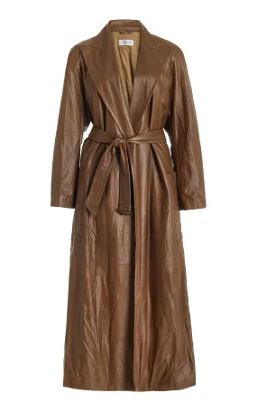 Max Mara Aiello Leather Trench Coat - Women's Classic Coat