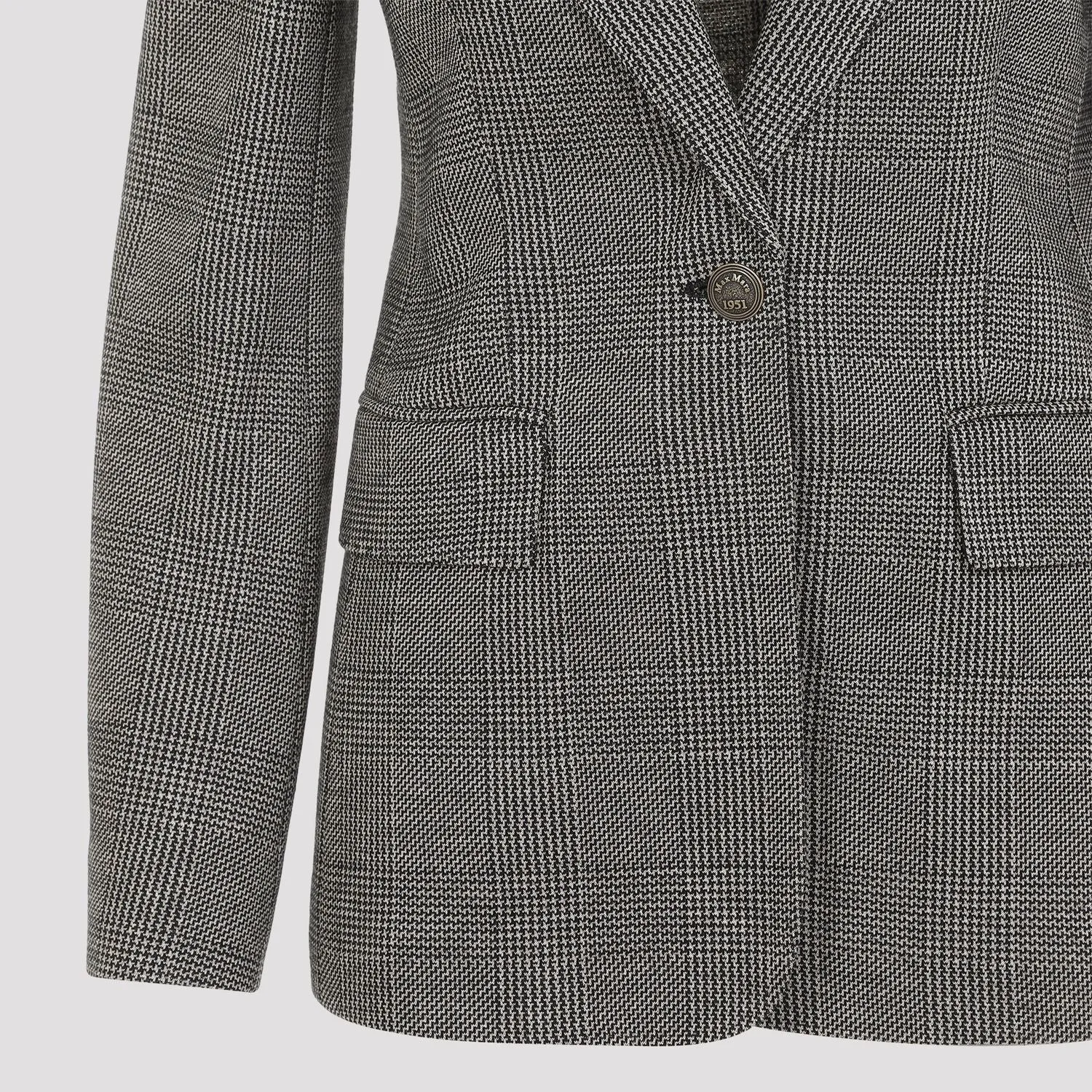 MAX MARA Checkered Wool Blend Jacket