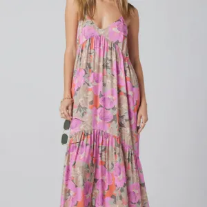 Maxi Dress with Penny Motif