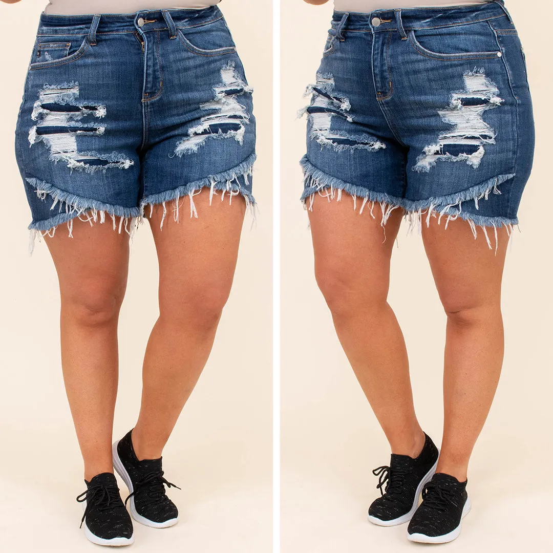 Medium Wash Denim Shorts - Hall Of Fame