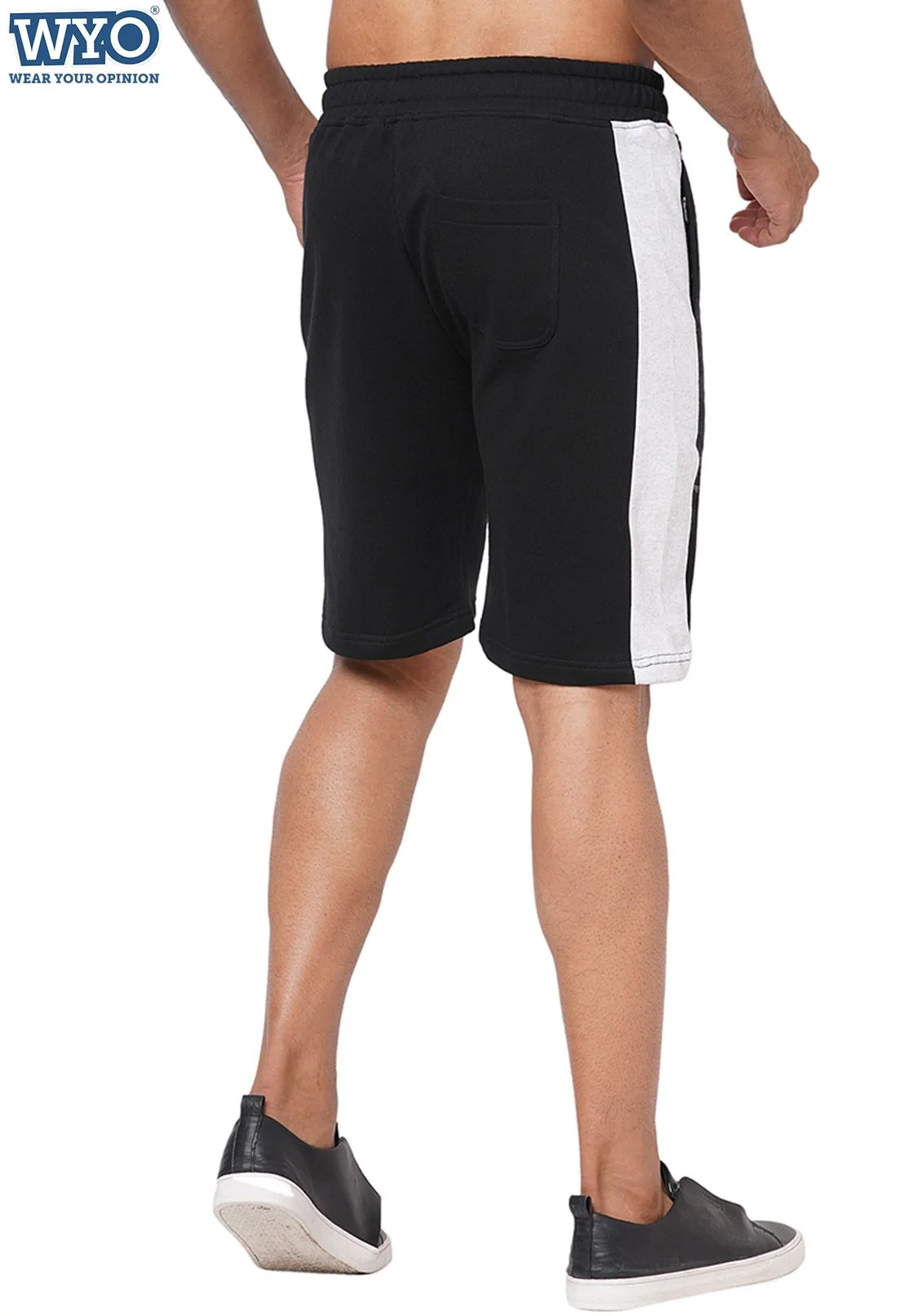 Men's Black Ecru Grey Camo Shorts