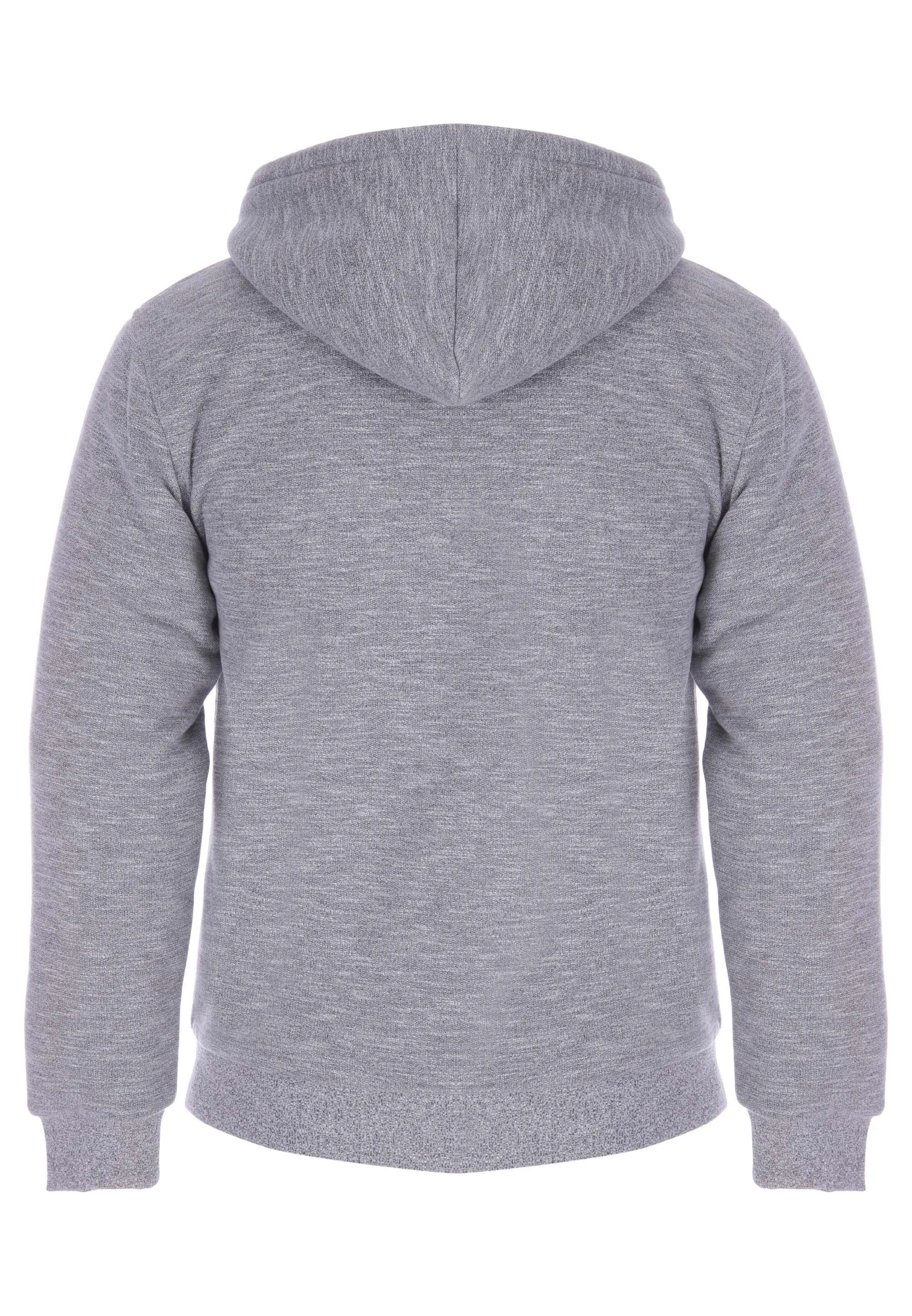 Mens Grey Sherpa Zip Hoody