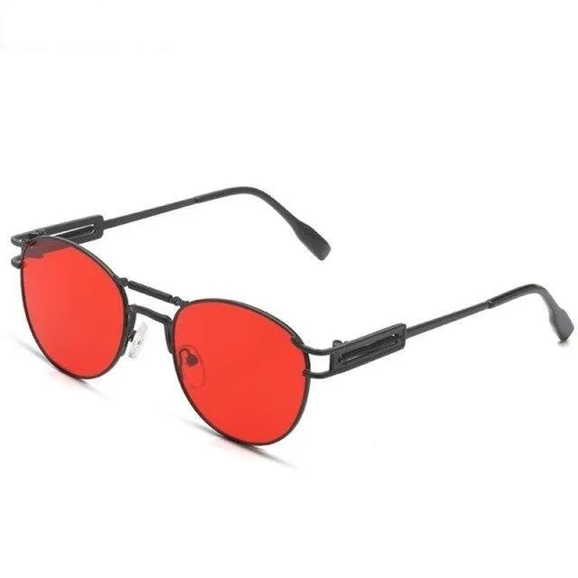 Men's Round Steampunk Alloy Sunglasses Set for Summer