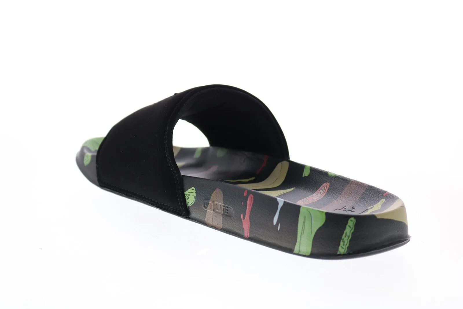 Mens Slides Sandals Black Synthetic Shoes - DC X Bobs Burgers Slide ADYL100073