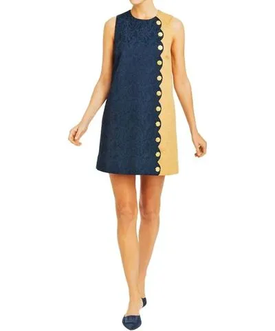 Navy and Tan Mestiza New York Etta Mini Dress