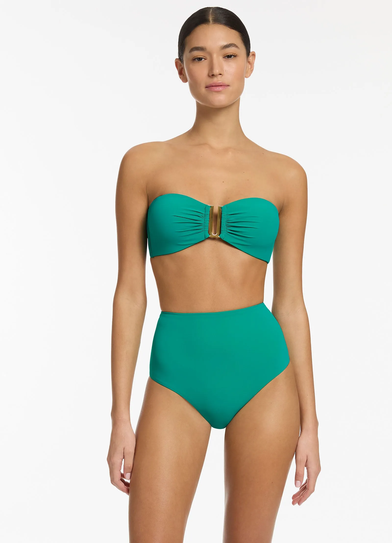 Mineral High Waisted Bikini Bottom - Jetset