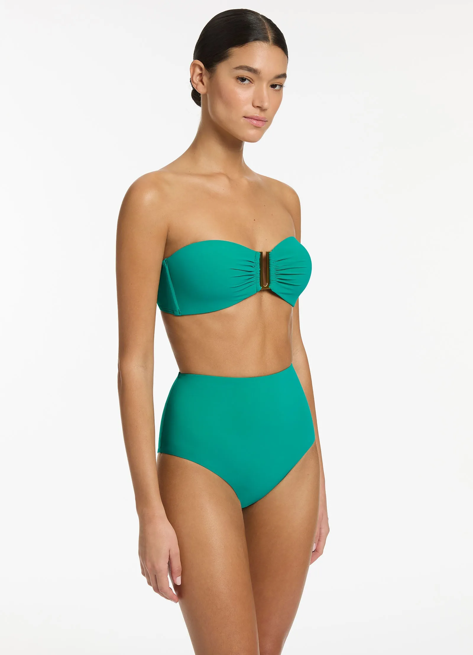 Mineral High Waisted Bikini Bottom - Jetset