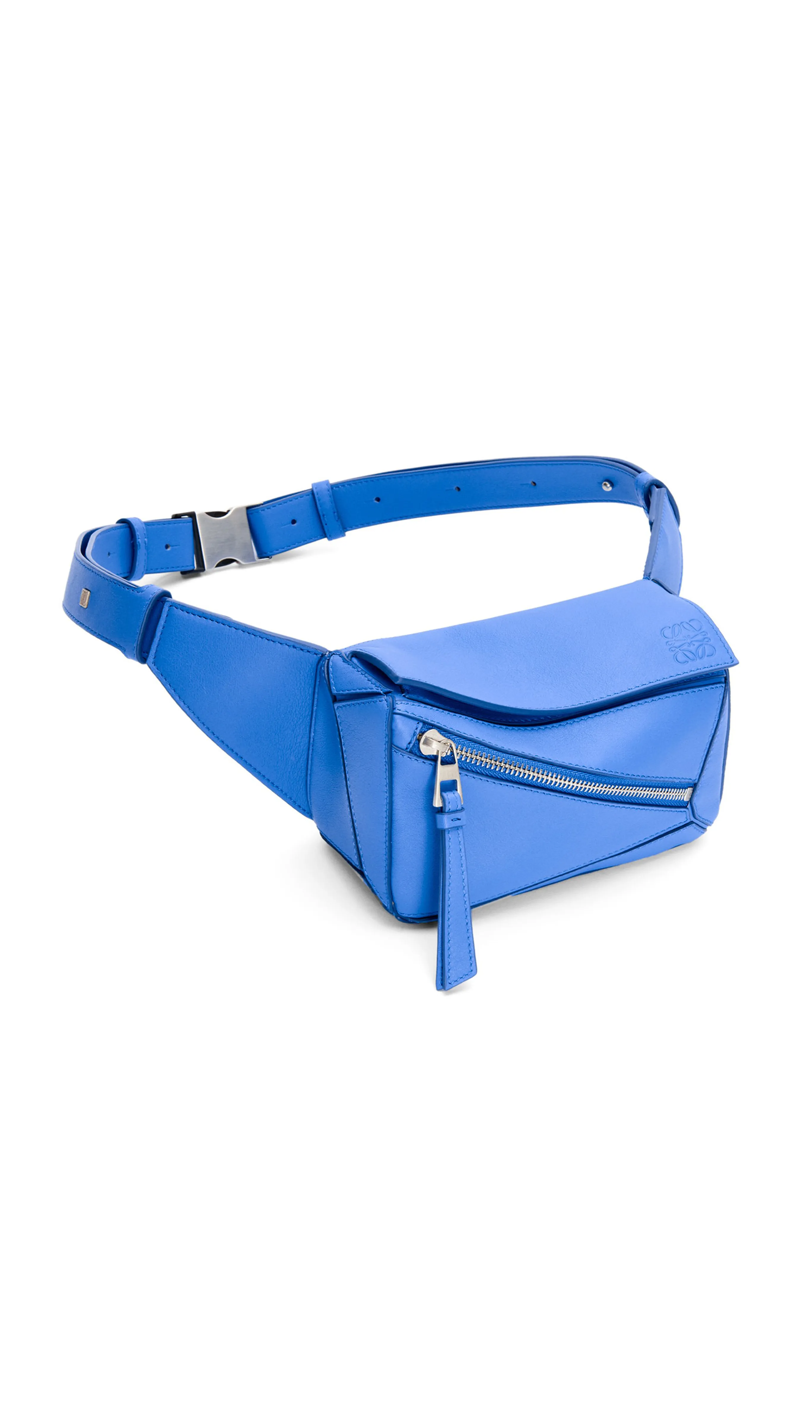 Mini Puzzle Bum Bag Classic Calfskin Seaside Blue