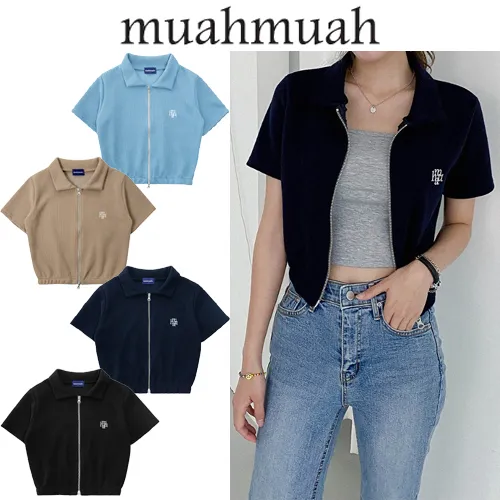 Street Style Short Sleeves Logo Cardigans by muahmuah