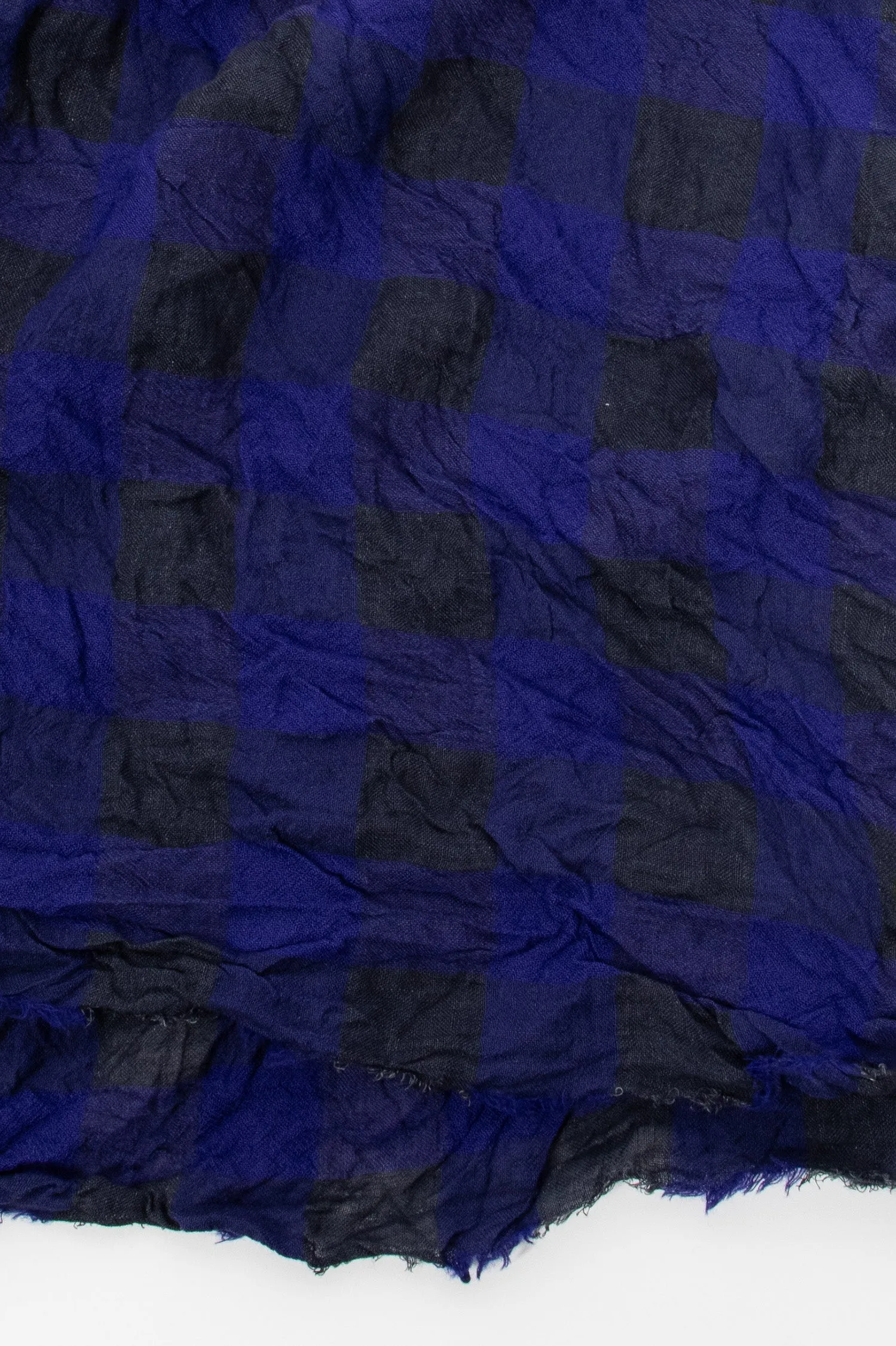 Navy Blue Royal Blue Shawl - Washed